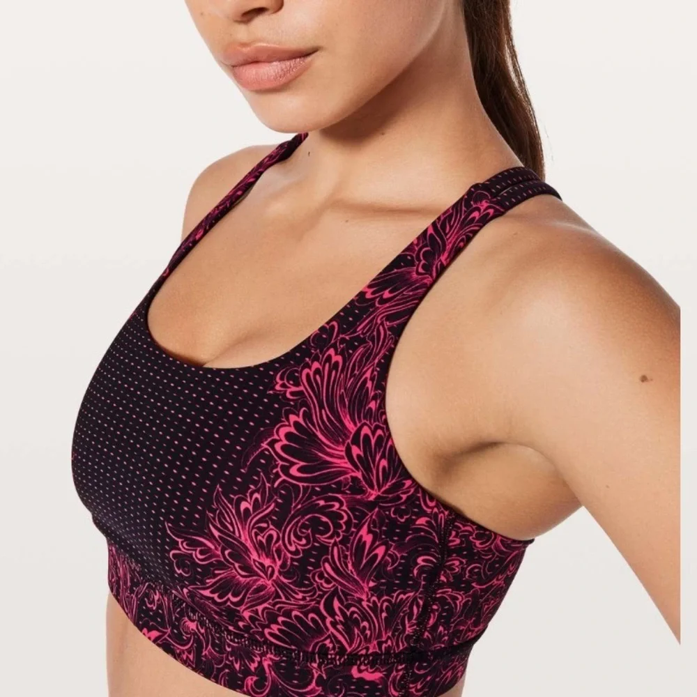 lululemon athletica Black and Pink Energy Bra